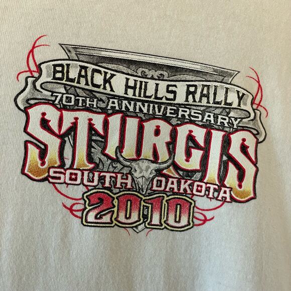 Sturgis 2XL Bass Pro Shops white short sleeve t-shirt biker motorcycle 2010 - Picture 8 of 8